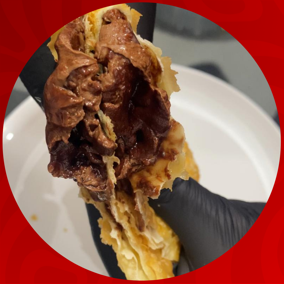 Pastel c/ chocolate e avelã